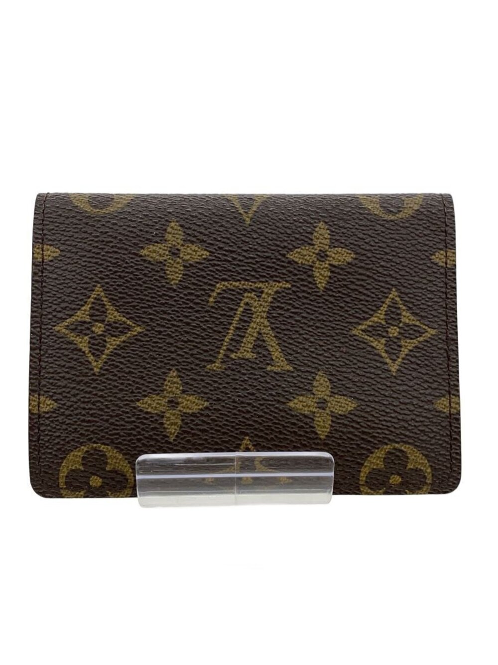 LOUIS VUITTON Porte Wallet Cartes Vertical Monogram Canvas Brown